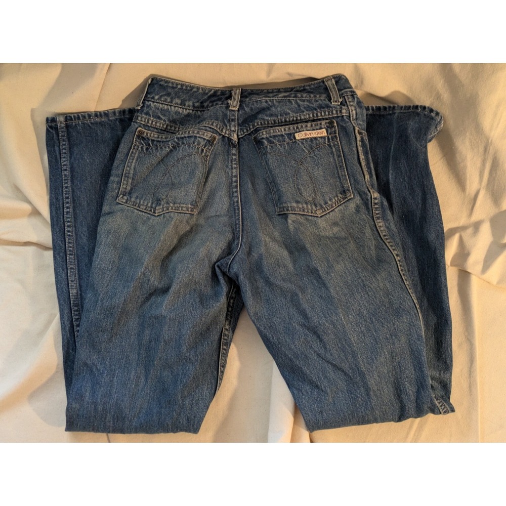Vintage 80's Calvin Klein Womens Size 12 Blue Jeans Stonewashed Denim High Rise